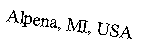 Text Box: Alpena, MI, USA