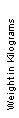 Text Box: Weight in Kilograms